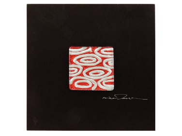 - 4 GLASS ART WORK  ON PRESSED WOOD