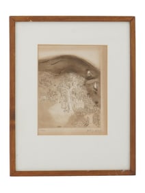 LTD ISRAELI CITY ETCHING BY NACHUM GUTMAN SIGNED