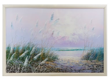 POST IMPRESSIONIST MANNER SEASCAPE ACRYLIC PAINTING