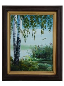 UKRAINIAN LANDSCAPE OIL PAINTING BY VIKTOR MIKHAILOV