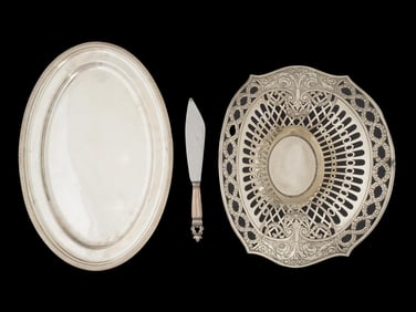 EUROPEAN DANISH SILVER PLATED DISH FRUIT BOWL KNIFE