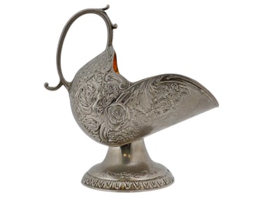 HONG KONG ELECTRO PLATED SILVER SUGAR SCUTTLE