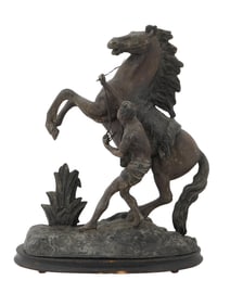 MARLY HORSE EQUESTRIAN SCULPTURE AFTER G COUSTOU