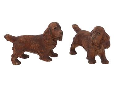 AMERICAN CAST IRON DOG BOOK ENDS BY HUBLEY