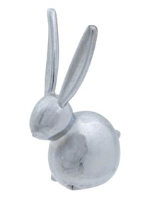 VINTAGE ZOOLA CHROME BUNNY RING HOLDER