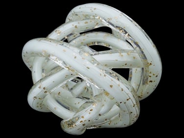 ART DECO MANNER GILT GLASS SCULPTURAL PAPERWEIGHT