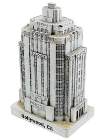 MINI MODEL PEWTER REPRESENTATION OF SUNSET TOWER