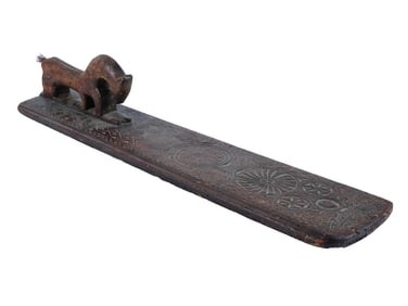 ANTIQUE SCANDINAVIAN CARVED WOOD MANGLE BOARD