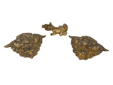 ANTIQUE AND VINTAGE BRONZE OBJECTS MASKS AND FIGURINE