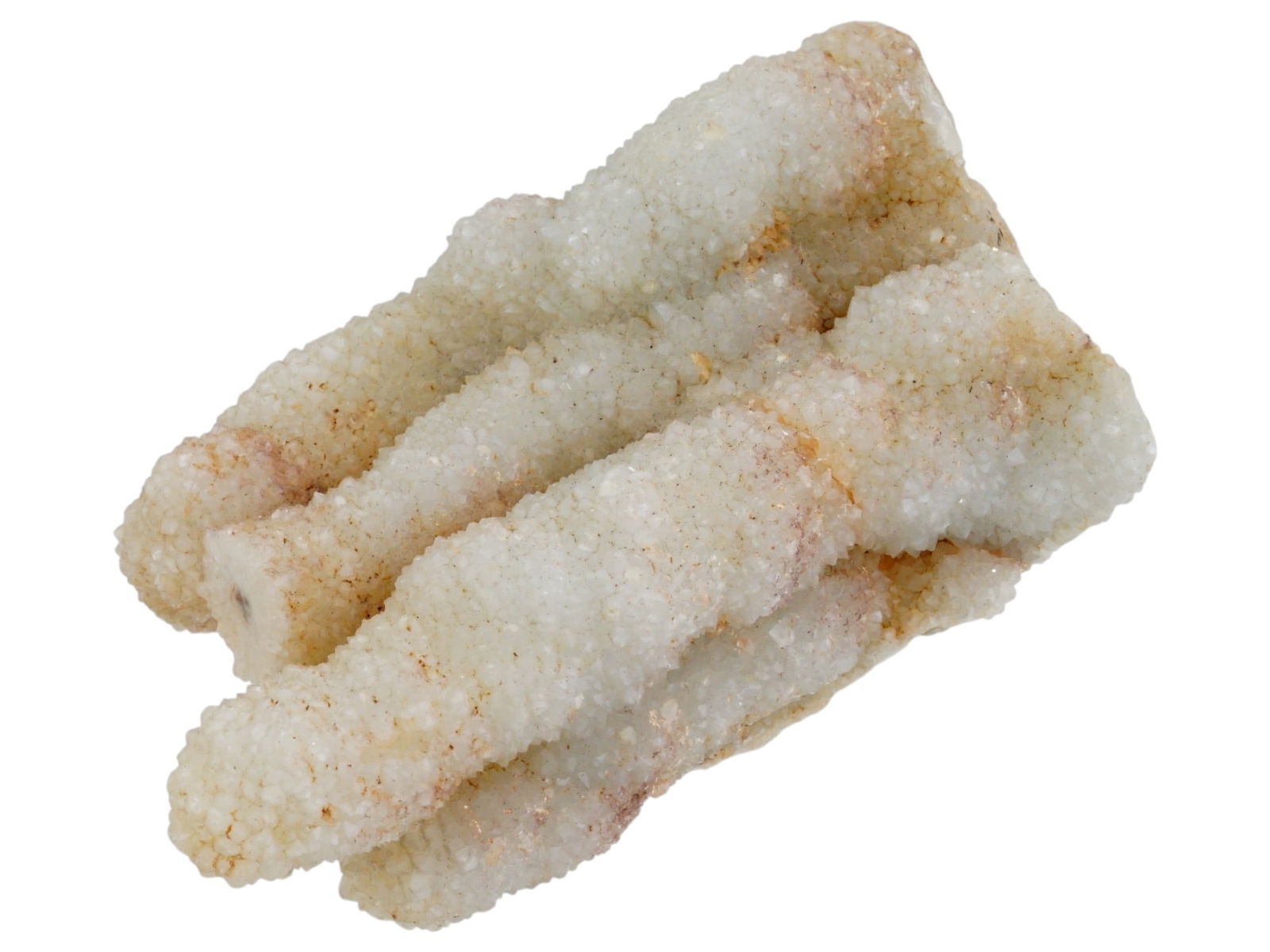 NATURAL CRYSTAL QUARTZ MINERAL CLUSTER SPECIMEN: A large carved Natural Crystal Quartz Mineral specimen. The cluster is a natural formation with multiple crystal points radiating from a common base. Collectible Decorative Objects, Natural Crystals A