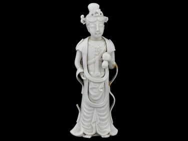 CHINESE GLAZE CERAMIC FIGURINE OF GUANYIN GODDESS