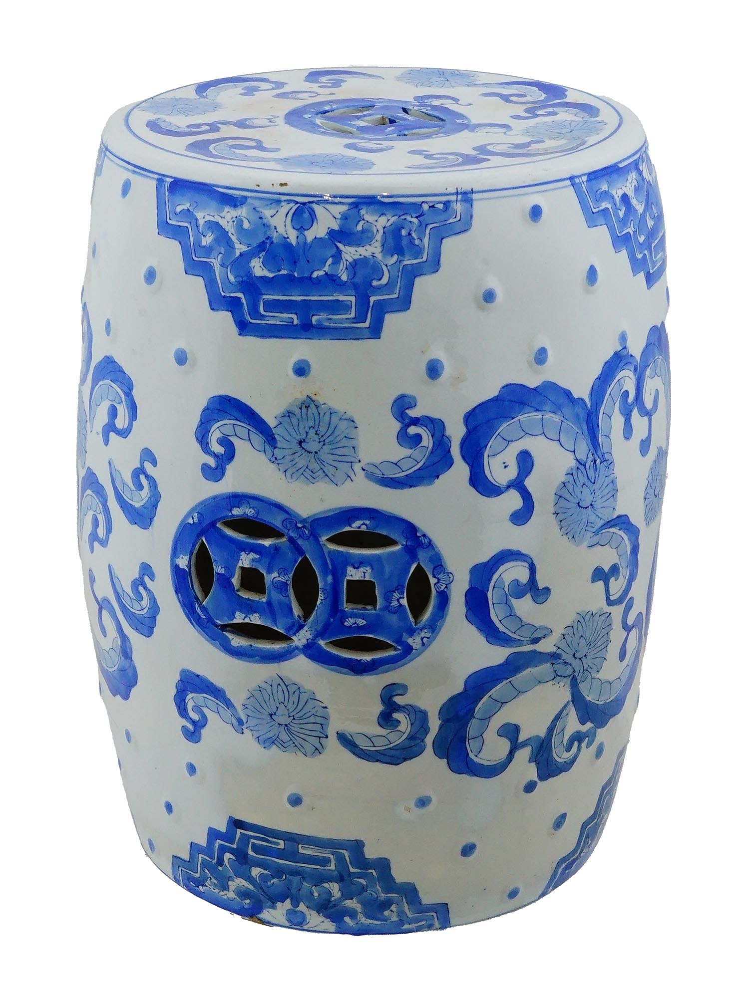 ANTIQUE JAPANESE CERAMIC GARDEN DRUM STOOL SEAT (1 of 8)