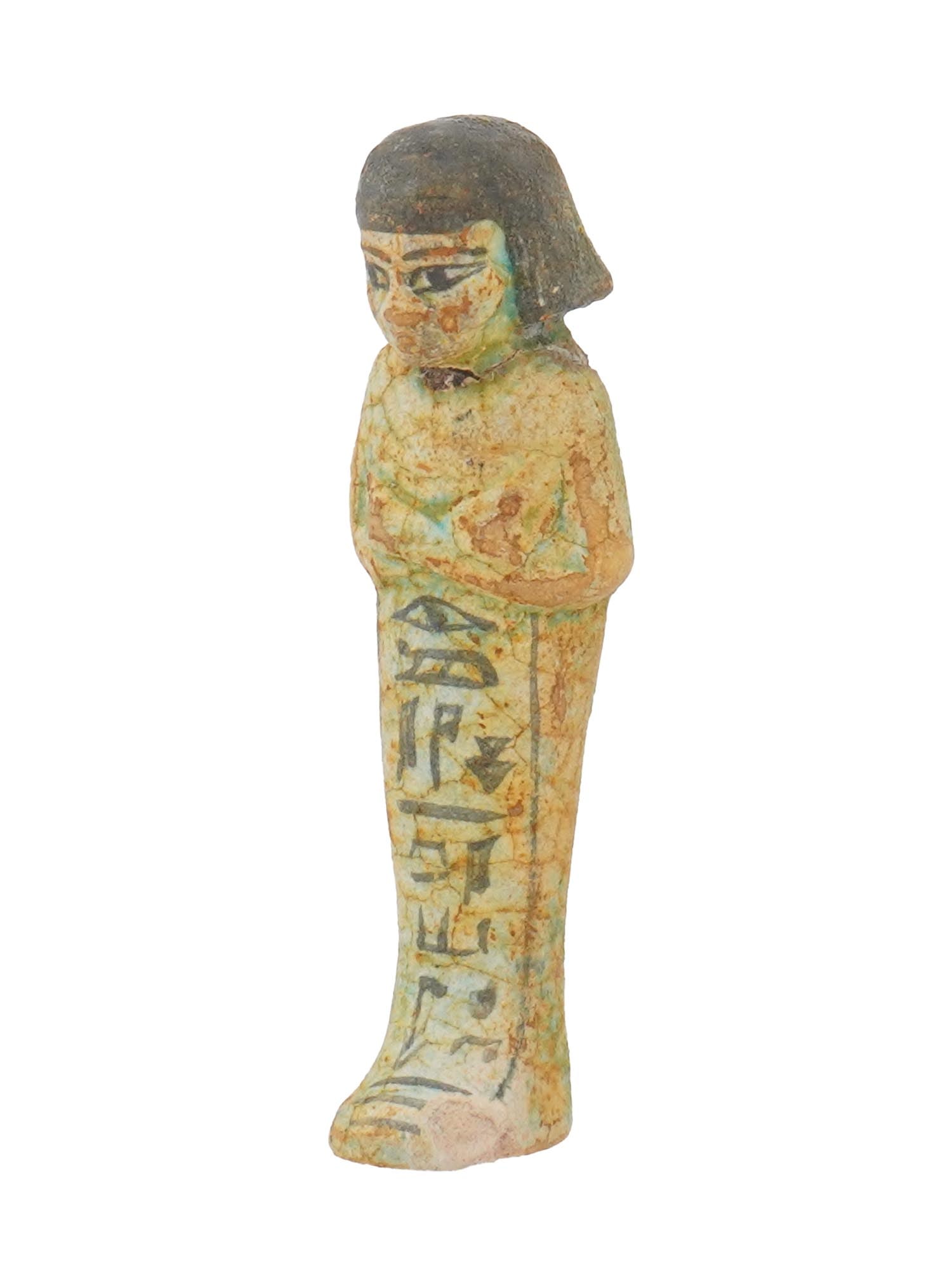 ANCIENT EGYPTIAN PAINTED CLAY USHABTI FIGURINE (1 of 12)