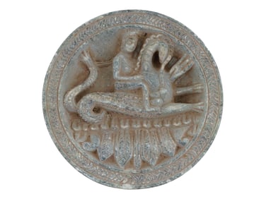 ANCIENT GANDHARAN CARVED STONE COSMETIC PALETTE