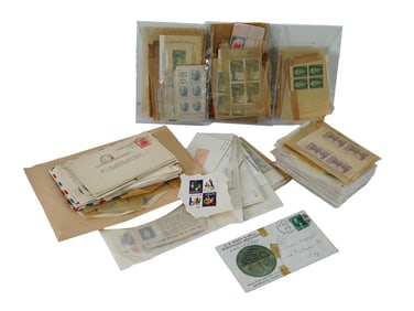 COLLECTION OF VINTAGE AMERICAN ENVELOPES WITH STAMPS