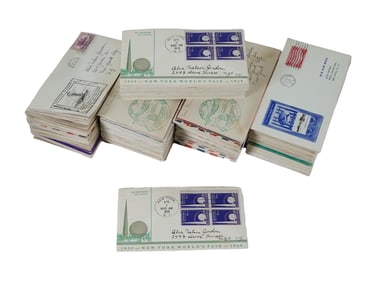 COLLECTION OF VINTAGE AMERICAN ENVELOPES WITH STAMPS