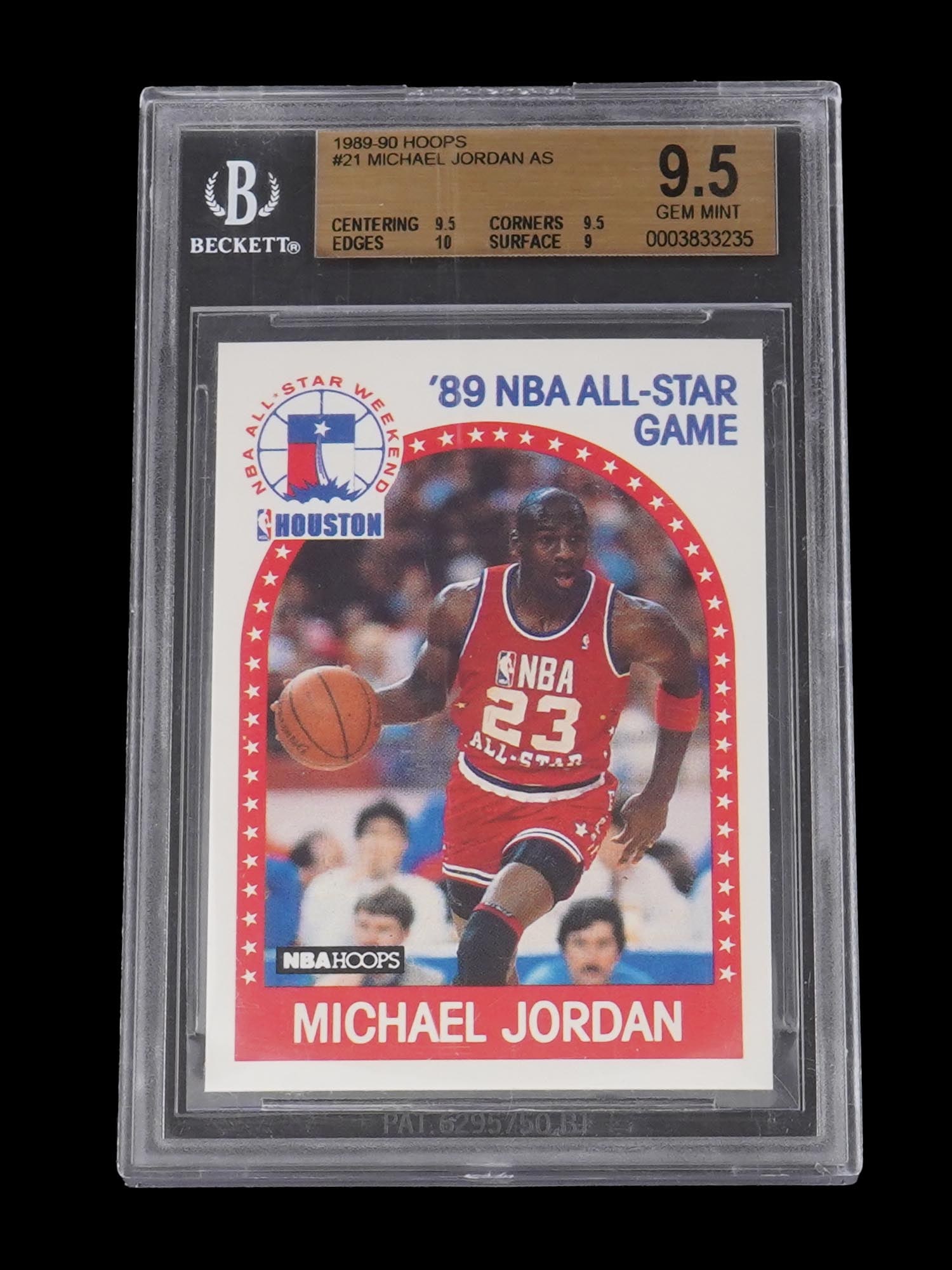 1989 NBA HOOPS MICHAEL JORDAN ALL STAR BECKETT 9.5 (1 of 6)
