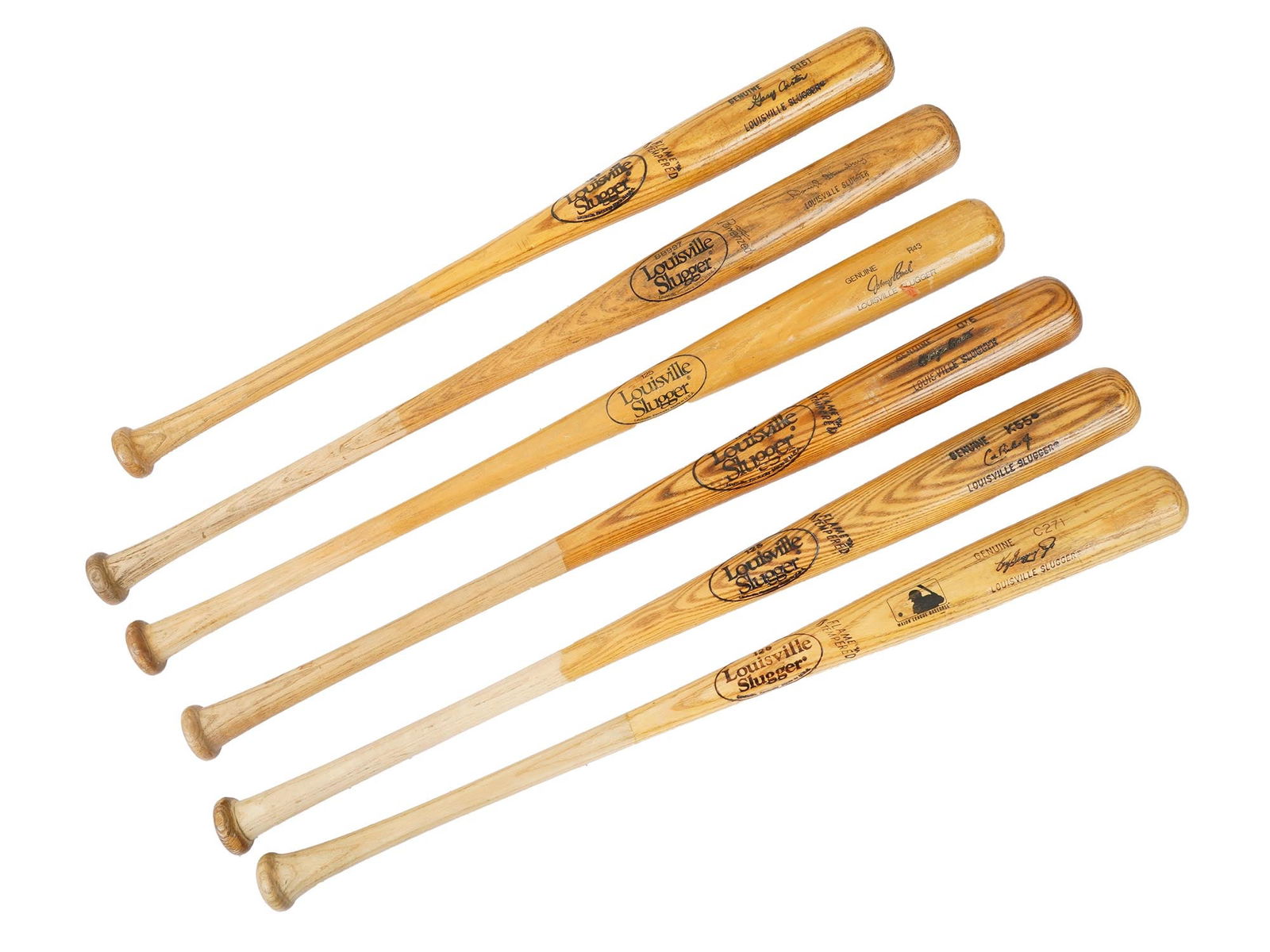 LOT OF 6 LOUISVILLE SLUGGER BATS (1 of 6)
