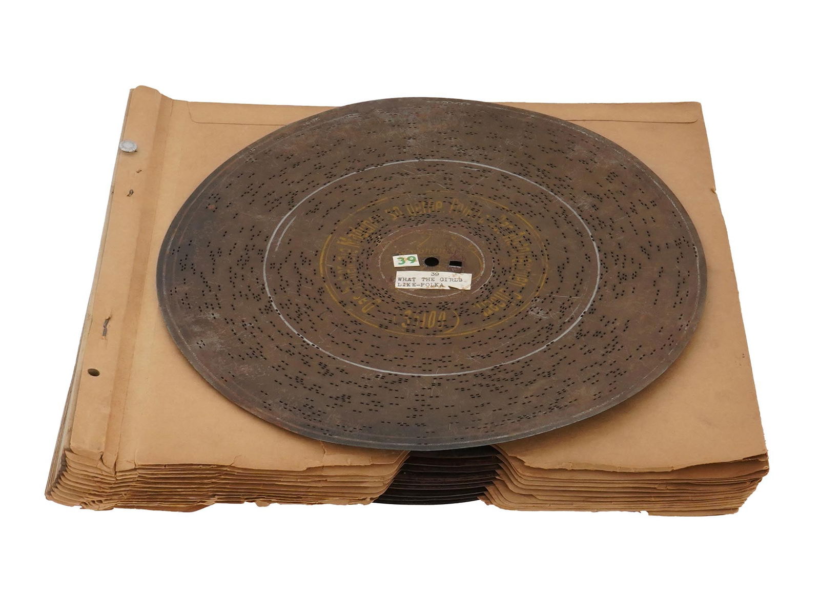 LOT OF ANTIQUE POLYPHON MUSIC BOX METAL DISKS (1 of 8)