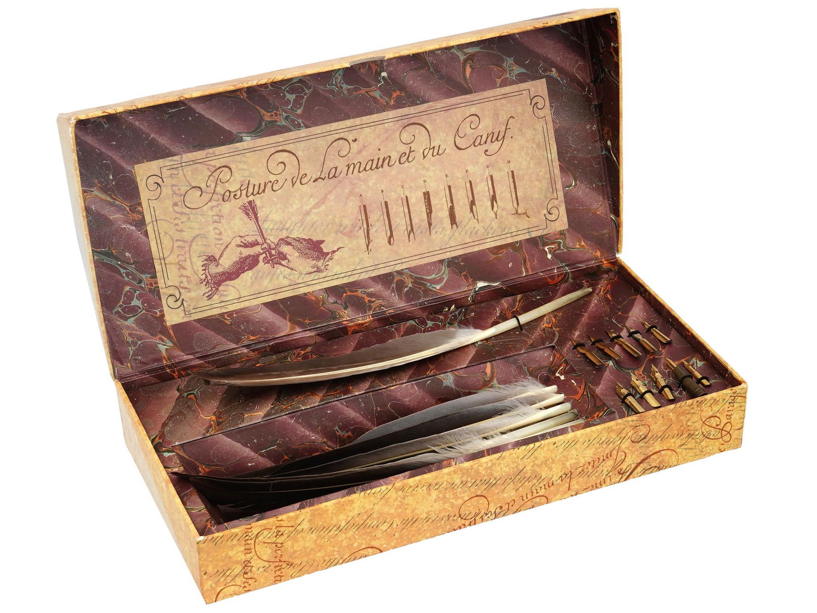 QUILL CALLIGRAPHY PEN SET WITH 10 METAL NIBS IOB (1 of 7)