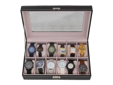 COLLECTION OF VARIOUS WRISTWATCHES IN BOX