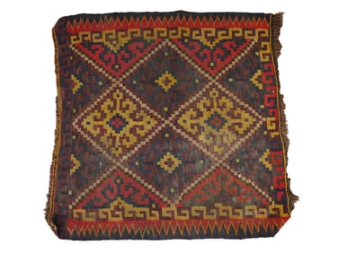 SMALL VINTAGE CENTRAL ASIAN HANDCRAFTED RUG