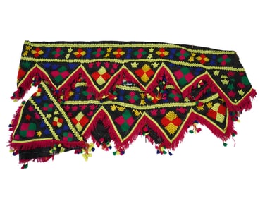 VINTAGE TURKMEN HAND KNOTTED WALL HANGING JALAR RUG