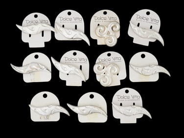 FRENCH DOLCE VITA COSTUME JEWELRY BROOCHES