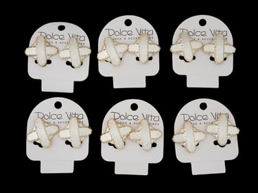 LOT OF FRENCH DOLCE VITA COSTUME JEWELRY EARRINGS