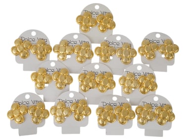 LOT OF FRENCH DOLCE VITA COSTUME JEWELRY EARRINGS