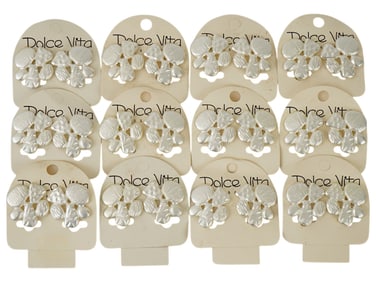 LOT OF FRENCH DOLCE VITA COSTUME JEWELRY EARRINGS
