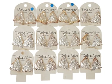 VINTAGE FRENCH DOLCE VITA COSTUME JEWELRY EARRINGS