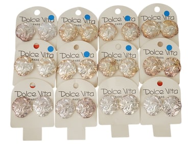 VINTAGE FRENCH DOLCE VITA COSTUME JEWELRY EARRINGS