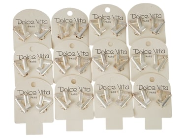 VTG FRENCH DOLCE VITA COSTUME JEWELRY CLIP ON EARRINGS