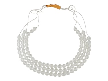 THREE STRAND CRYSTAL BEAD NECKLACE FOR JEWELRY