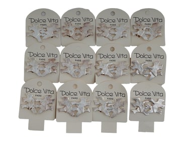 GROUP OF VINTAGE FRENCH DOLCE VITA CLIP ON EARRINGS