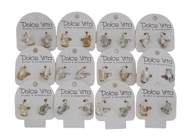 VINTAGE FRENCH DOLCE VITA 12 EARRINGS