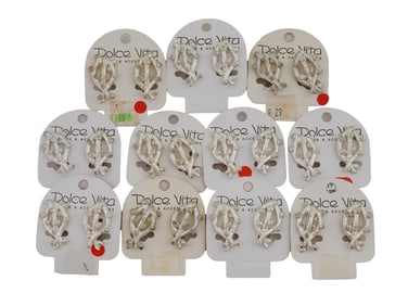 GROUP OF VINTAGE FRENCH DOLCE VITA LEVERBACK EARRINGS