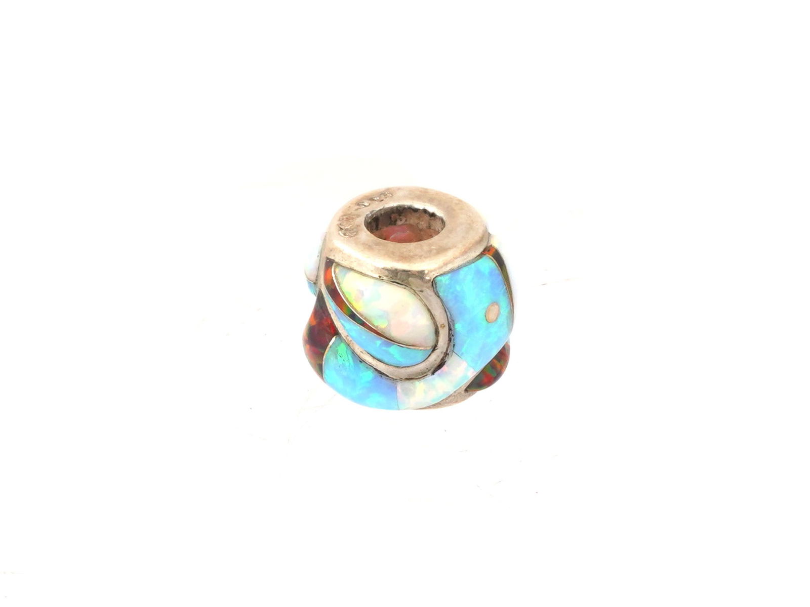 VINTAGE STERLING SILVER PENDANT CHARM OPAL STONE DESIGN (1 of 6)