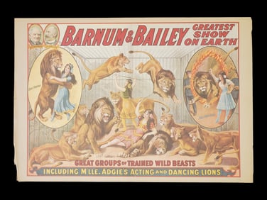 BARNUM AND BAILEY SHOW AMERICAN LITHOGRAPH POSTER