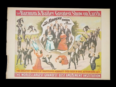 BARNUM AND BAILEY SHOW AMERICAN LITHOGRAPH POSTER