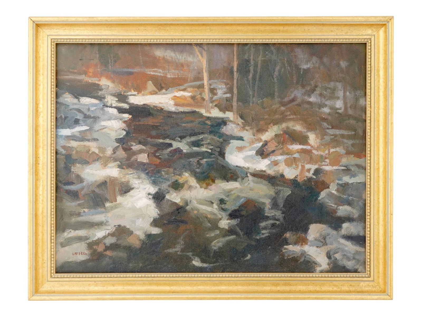 SUSAN GRISELL AMERICAN OIL PAINTING FOREST STREAM (1 of 4)