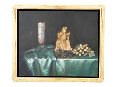 ENRIQUE SENIS OLIVER SPANISH STILL LIFE OIL PAINTING