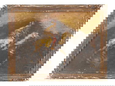 POLISH RIDER OIL PAINTING IN THE MANNER OF REMBRANDT