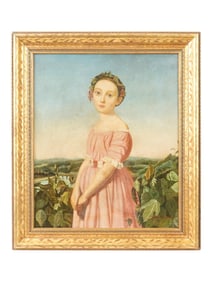 ANTIQUE OIL PAINTING BY J MONSTED AFTER HENRI LEHMANN