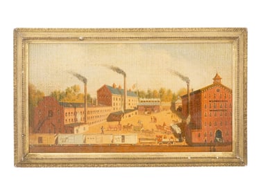 AMERICAN OIL FRANK JONES BREWERY PAINTING
