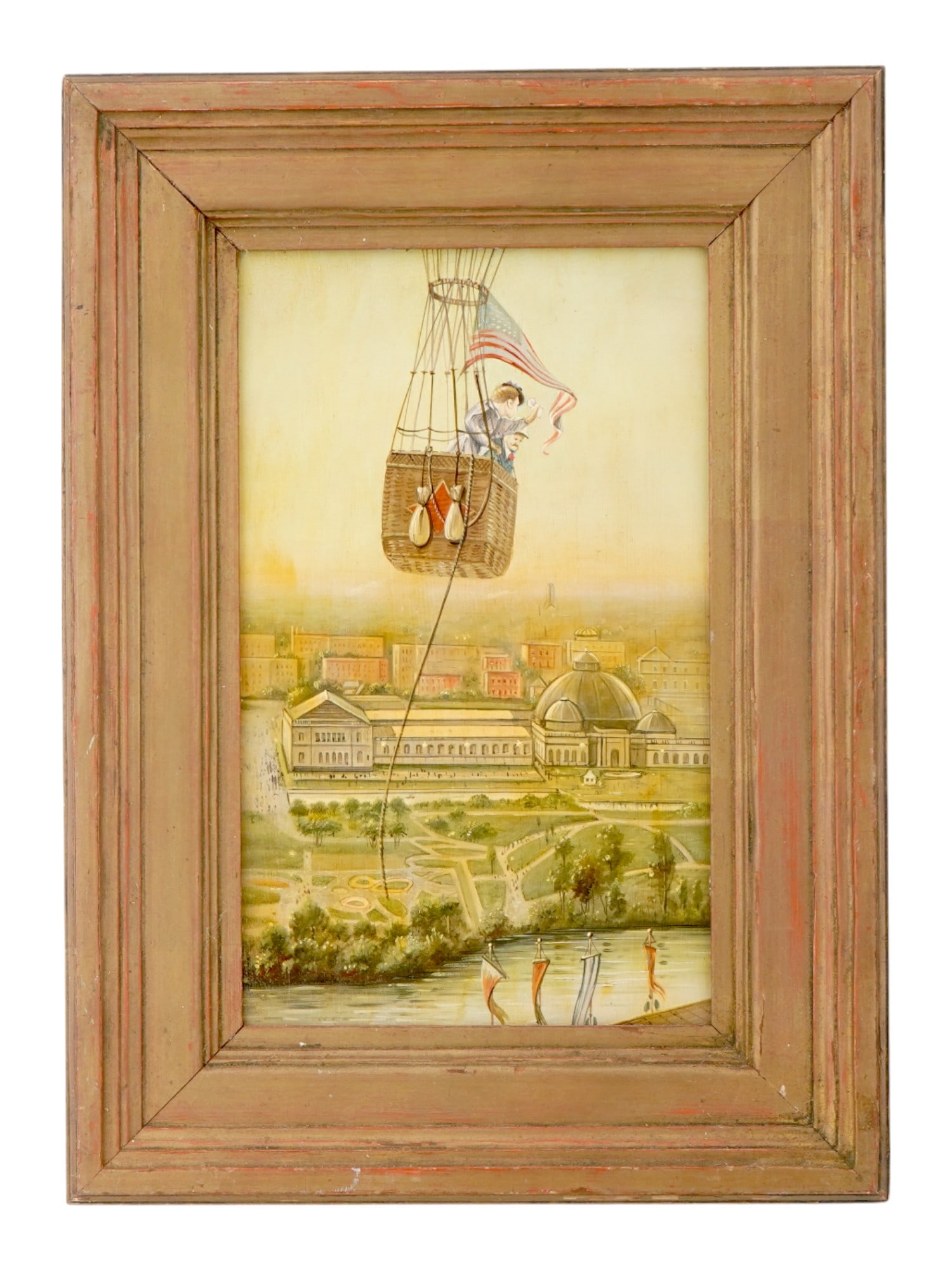 AFTER ANDRE CASTAIGNE WORLDS FAIR EXHIBIT OIL PAINTING (1 of 5)