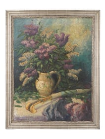 VLADIMIR LAZAREV RUSSIAN STILL LIFE FLOWERS PAINTING