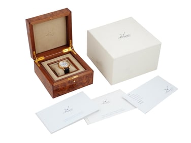 SWISS BREGUET REVEIL DU TSAR 18K GOLD WRIST WATCH IOB