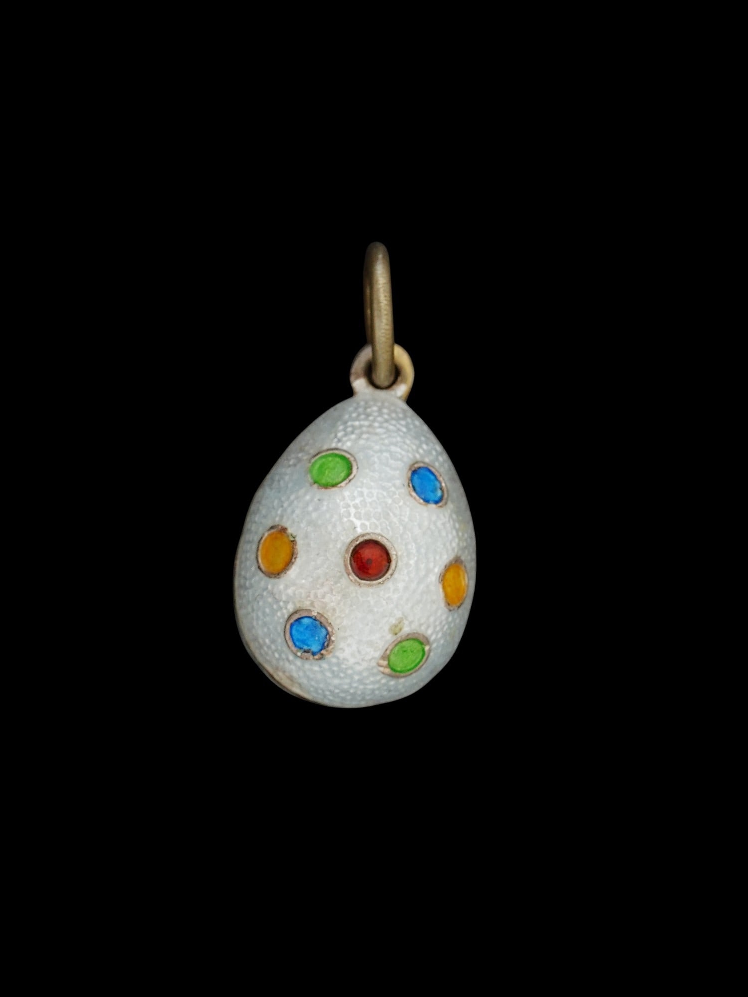 RUSSIAN SILVER GUILLOCHE ENAMEL EASTER EGG PENDANT (1 of 7)